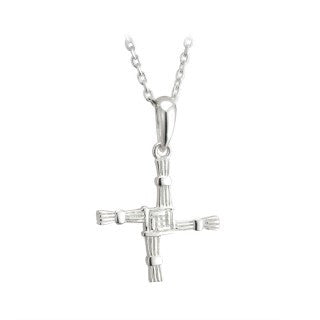 St Brigid's Cross Pendant Sterling Silver Small with Chain S44402