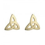 Trinity Knot Stud Earrings 10ct Gold 12.7mm S3774