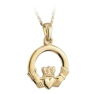 Claddagh Pendant 18ct Gold Plated.