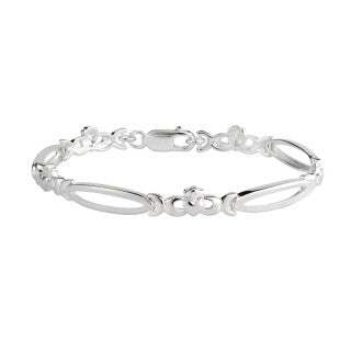 Sterling Silver Claddagh Open Link Bangle s5462
