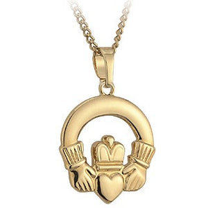 Claddagh Pendant 18ct Gold Plated S4893