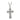 Men's Silver Oxidised Cross Pendant On Steel Chain