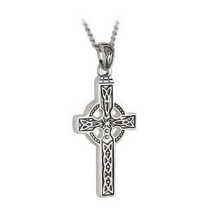 Celtic Cross Pendant Pewter Finish with Chain S44117