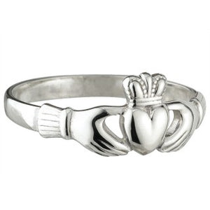 Claddagh Ring 9ct White Gold Ladies Petite S2547