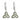 Trinity Knot Drop Earrings Connemara Marble Sterling Silver