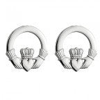 Sterling Silver medium Claddagh Earrings