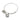 Rhodium Silver Toned Claddagh Bangle