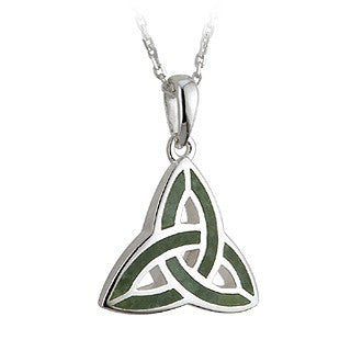 Trinity Knot  Pendant Connemara Marble Sterling Silver S44701