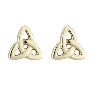 Trinity Knot Stud Earrings 18ct Gold Plated 9.5mm S3063